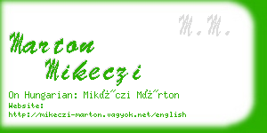 marton mikeczi business card